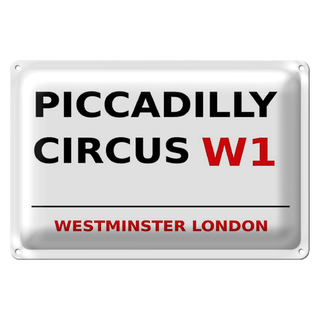 Blechschild London 30x20cm Westminster Piccadilly Circus W1