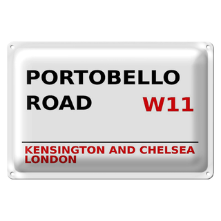 Blechschild London 30x20cm Portobello Road W11 Kensington