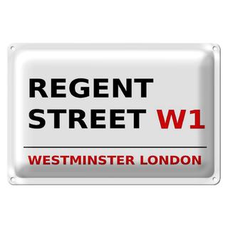 Blechschild London 30x20cm Westminster Regent Street W1