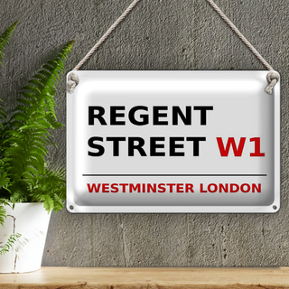 Blechschild London 30x20cm Westminster Regent Street W1