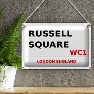 Blechschild London 30x20cm England Russell Square WC1