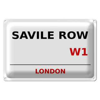 Blechschild London 30x20cm Savile Row W1