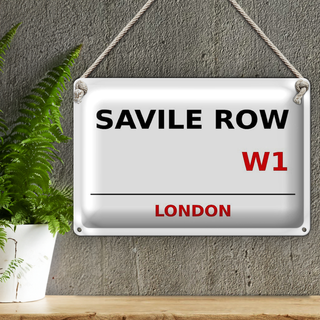Blechschild London 30x20cm Savile Row W1