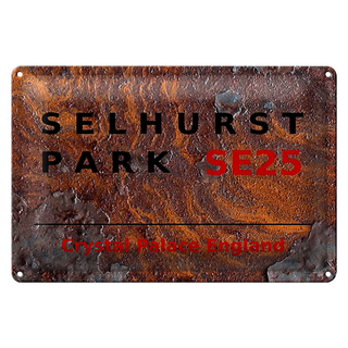 Blechschild London 30x20cm England Selhurst Park SE25 Rost