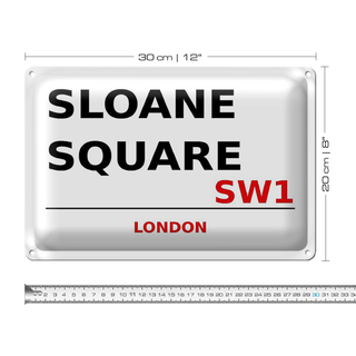 Blechschild London 30x20cm Sloane Square SW1