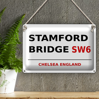 Blechschild London 30x20cm England Stamford Bridge SW6