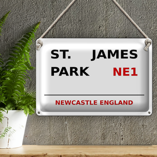 Blechschild England 30x20cm Newcastle St. James Park NE1