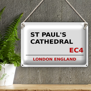 Blechschild London 30x20cm England St Paul´s Cathedral EC4