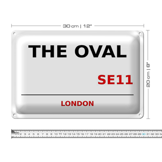 Blechschild London 30x20cm The Oval SE11