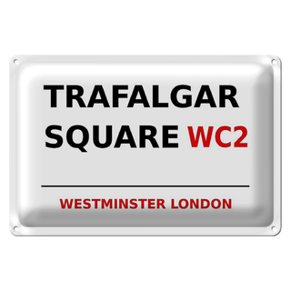 Blechschild London 30x20cm Westminster Trafalgar Square WC2