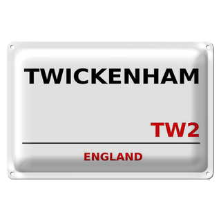 Blechschild England 30x20cm Twickenham TW2