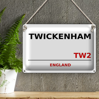 Blechschild England 30x20cm Twickenham TW2