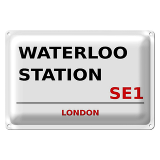 Blechschild London 30x20cm Waterloo Station SE1