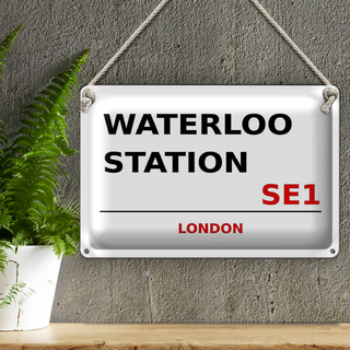 Blechschild London 30x20cm Waterloo Station SE1