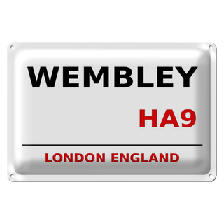 Blechschild London 30x20cm England Wembley HA9