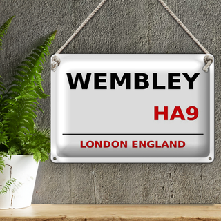 Blechschild London 30x20cm England Wembley HA9