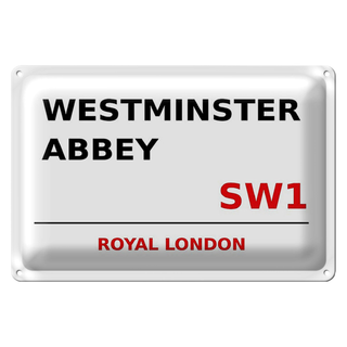 Blechschild London 30x20cm Royal Westminster Abbey SW1