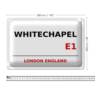 Blechschild London 30x20cm England Whitechapel E1