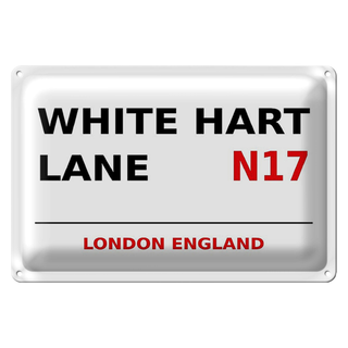 Blechschild London 30x20cm England White Hart Lane N17