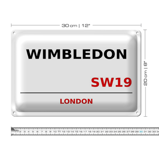Blechschild London 30x20cm Wimbledon SW19