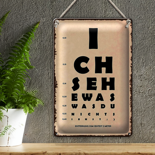 Blechschild Spruch 20x30cm ich sehe was du nicht siehst