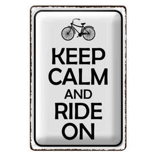 Blechschild Spruch 20x30cm Keep Calm and Ride on