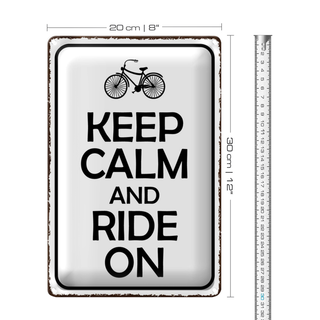 Blechschild Spruch 20x30cm Keep Calm and Ride on