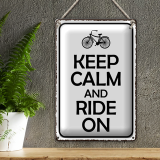 Blechschild Spruch 20x30cm Keep Calm and Ride on