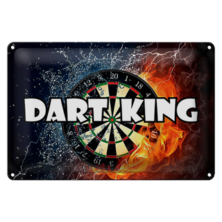 Blechschild Spruch 30x20cm Darts Dart King Wanddeko
