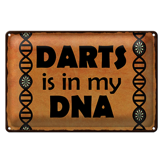 Blechschild Spruch 30x20cm Darts is in my DANN