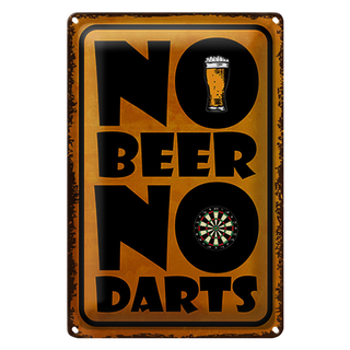 Blechschild Spruch 20x30cm No Beer No Darts