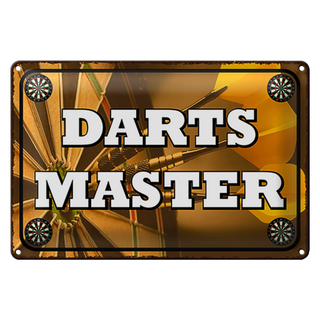 Blechschild Spruch 30x20cm Darts Master Wanddeko