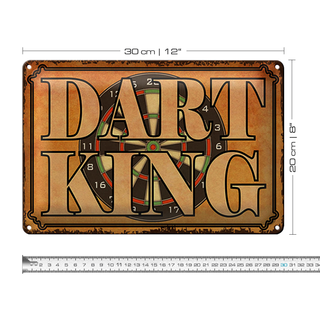 Blechschild Spruch 30x20cm Dart King Wanddeko