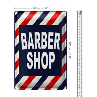 Blechschild Spruch 20x30cm Barbershop Friesur