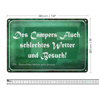 Blechschild Spruch 30x20cm campers Fluch schlechtes Wetter