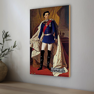 Holzschild Portrait 20x30cm Ludwig II König 1845 Bayern
