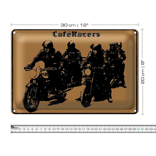 Blechschild Spruch 30x20cm Motorrad Caqfe Racers motorcycle