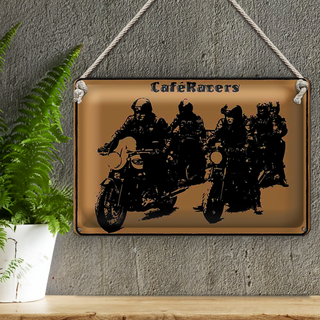 Blechschild Spruch 30x20cm Motorrad Caqfe Racers motorcycle
