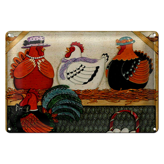 Blechschild Spruch 30x20cm Huhn Hühner Eggs Eier