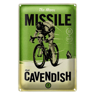 Blechschild Fahrrad 20x30cm the Manx missile Mark Cavendish