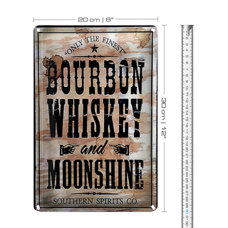 Blechschild 20x30cm Bourbon Whiskey only thr finest