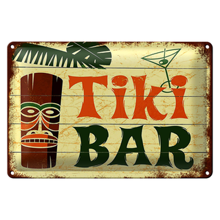 Blechschild Spruch 30x20cm TIKI Bar Cocktail