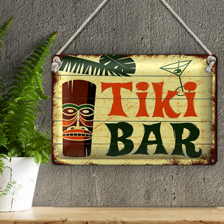 Blechschild Spruch 30x20cm TIKI Bar Cocktail