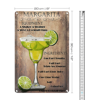 Blechschild 20x30cm Margarita Equipment beige Dekoration
