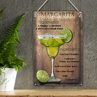 Blechschild 20x30cm Margarita Equipment beige Dekoration