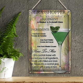 Blechschild 20x30cm Grasshopper ingredients
