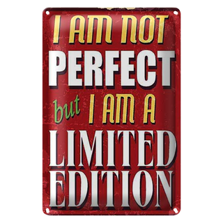 Blechschild Spruch 20x30cm i am not perfect limited edition