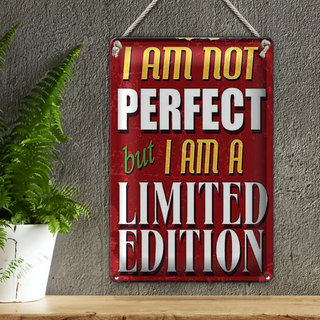 Blechschild Spruch 20x30cm i am not perfect limited edition