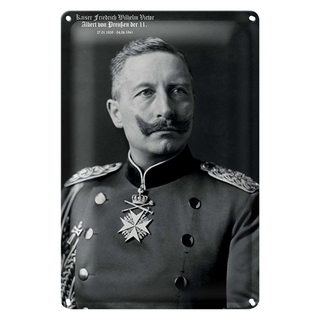 Blechschild Portrait 20x30cm Kaiser Friedrich Wilhelm 1859