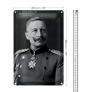 Blechschild Portrait 20x30cm Kaiser Friedrich Wilhelm 1859